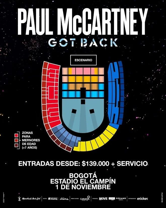 Paul McCartney Regresa a Colombia. Paul McCartney Regresa a Colombia.