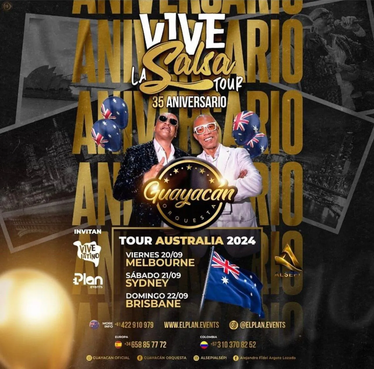 Guayacán Orquesta Lleva su Sabor a Australia.