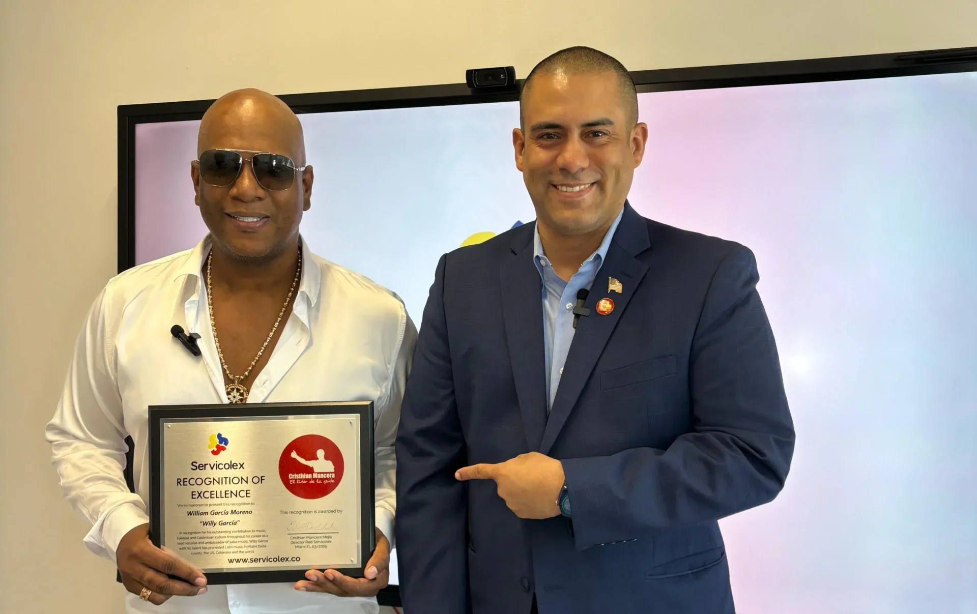 Willy García Recibe Reconocimiento En Miami